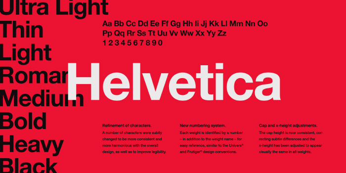Helvetica - Font chữ phù hợp cho website bán hàng